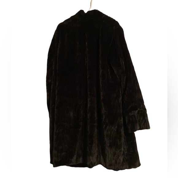 Beautiful Jessica London Black Faux Fur Winter Coat Jacket - Picture 3 of 7